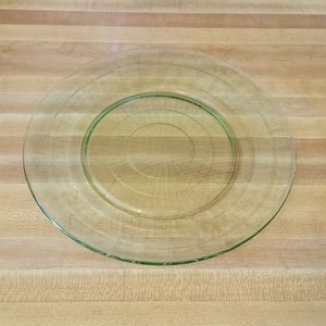 Vintage Dining - Uranium Glass Plate Vintage Dining - Uranium Glass Plate